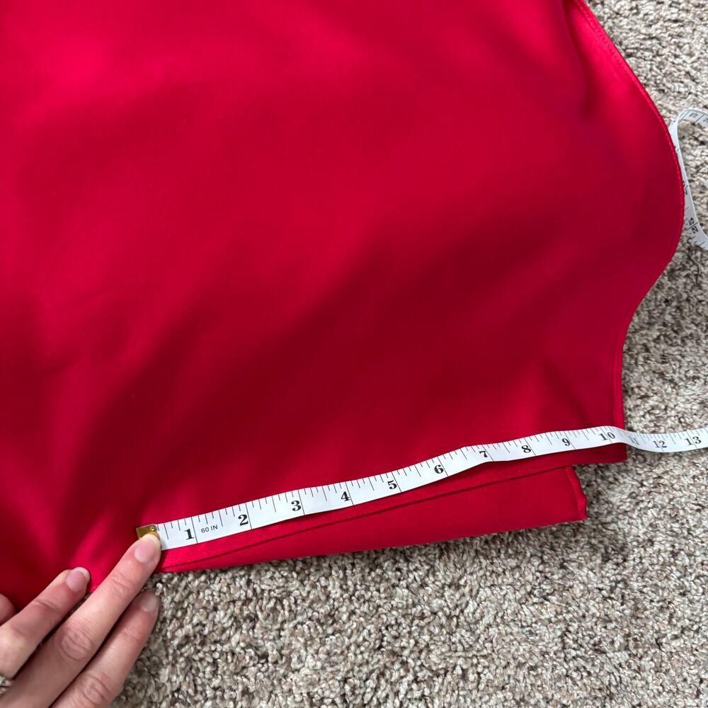 VTG Michelangelo Ruby Red Strapless Ball Gown Wit… - image 16